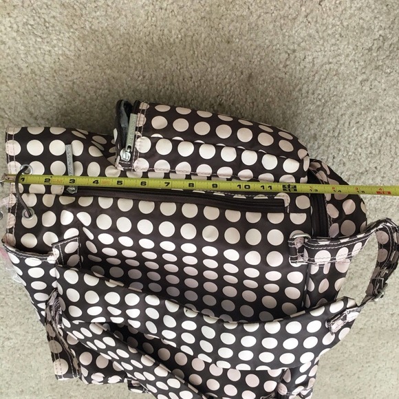 Kalencom Backpack Heavenly Polka Dots Chocolate Brown Pink Girls Diaper Bag Pack - Picture 10 of 12